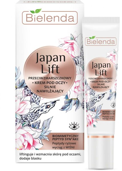 Bielenda Japan Lift - Stark feuchtigkeitsspendende Anti-Falten-Augencreme - 15ml